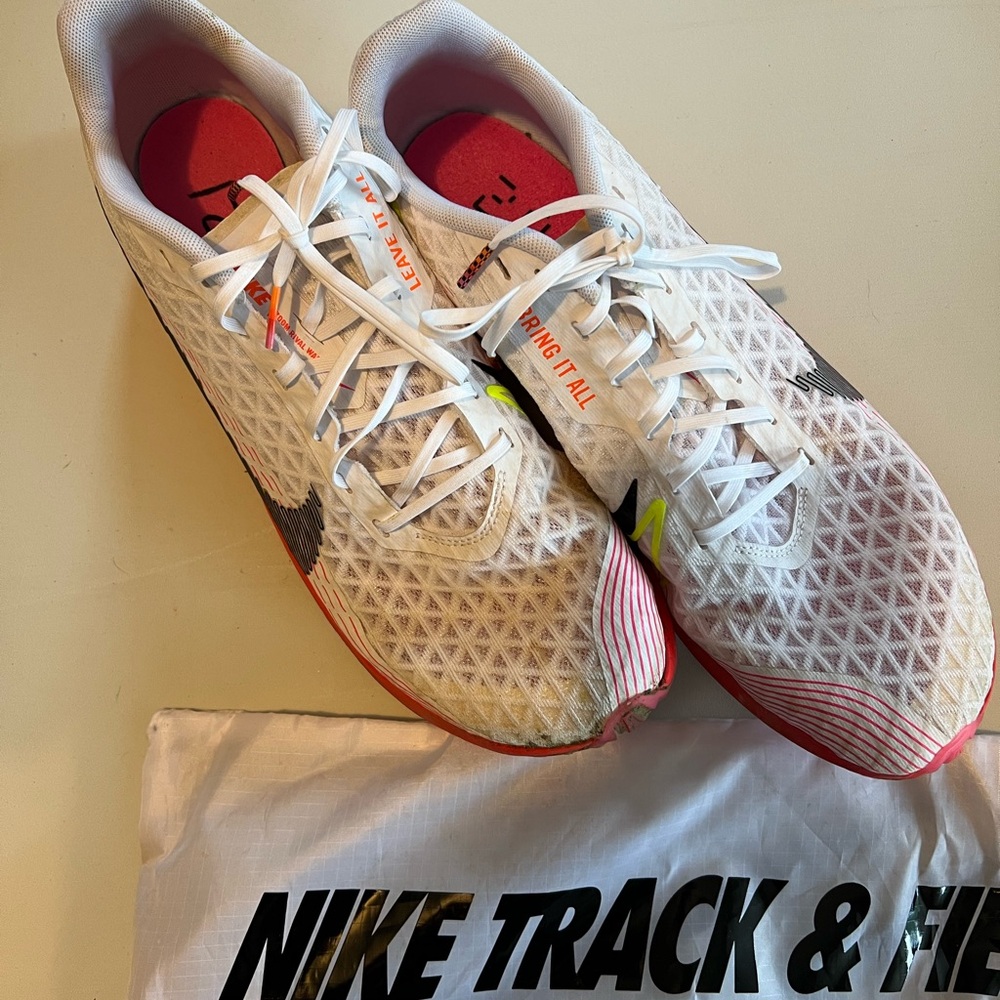 Nike White and Red Athletic Sneakers